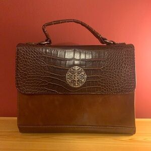 NWT Giani Bernini Glazed Filigree Leather Satchel